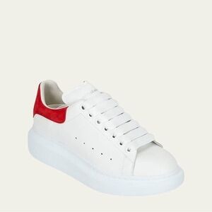 Men’s Size 10 (Euro Sz 43) Alexander McQueen leather Sneakers White/Red